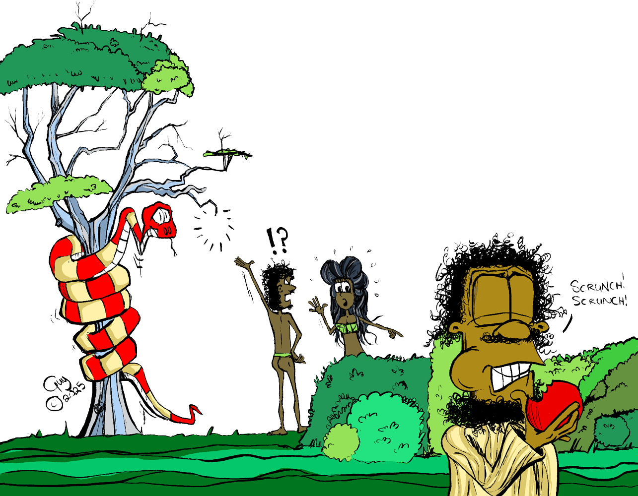 Gzuz and the Big Bang Theory - Gzuz eats the Fabled Edenic Apple.