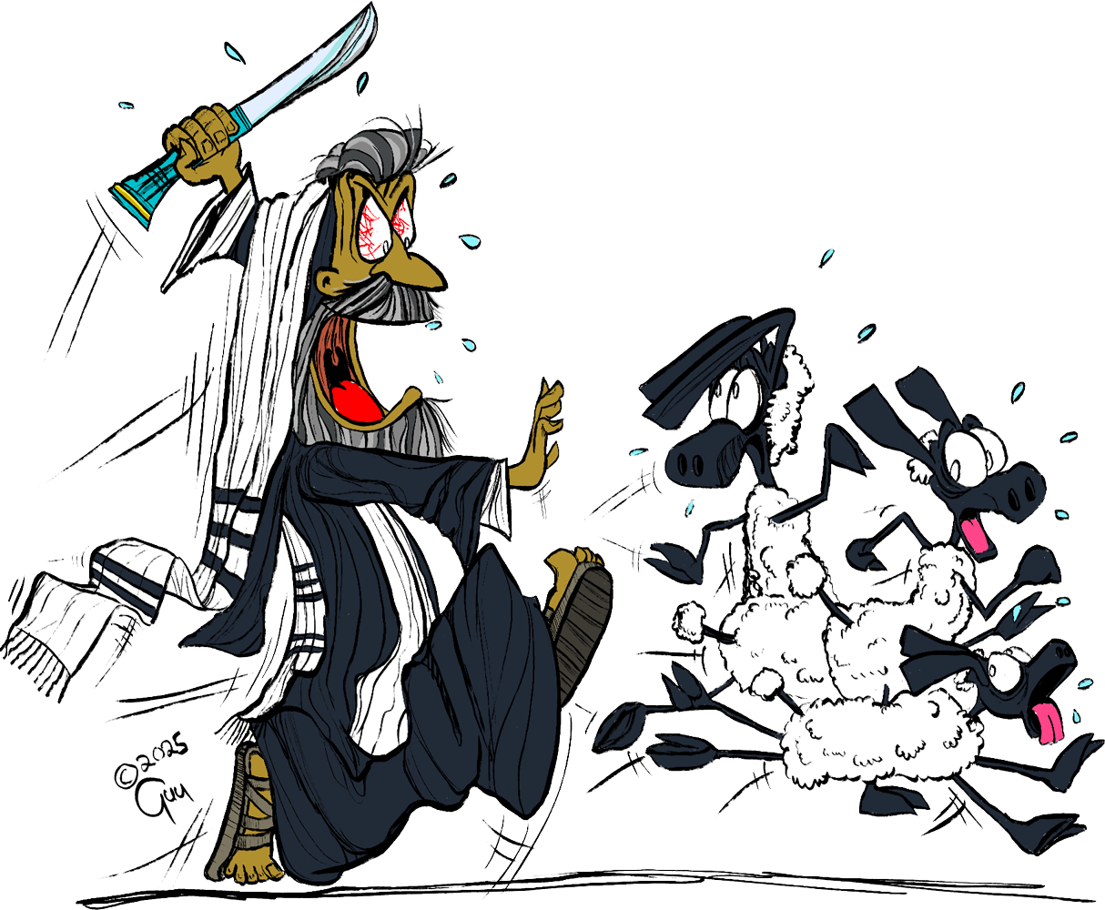 Gzuz and the Big Bang Theory - Pharisee's chasing sheep with knife.